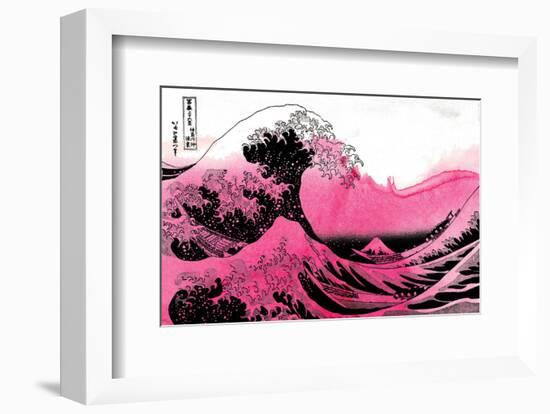 Hokusai - Pink Wave-null-Framed Art Print