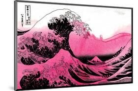 Hokusai - Pink Wave-null-Mounted Art Print