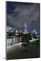 Holbeinsteg, Footbridge, Skyline Banking District, Frankfurt on the Main, Hessen, Germany-Axel Schmies-Mounted Photographic Print