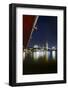 Holbeinsteg, Footbridge, Skyline Banking District, Frankfurt on the Main, Hessen, Germany-Axel Schmies-Framed Photographic Print