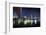 Holbeinsteg, Footbridge, Skyline Banking District, Frankfurt on the Main, Hessen, Germany-Axel Schmies-Framed Photographic Print