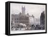 Holborn Bridge, London, C1830-William Woolnoth-Framed Stretched Canvas