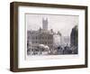 Holborn Bridge, London, C1830-William Woolnoth-Framed Giclee Print