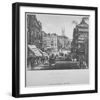 Holborn Hill and Skinner Street before Holborn Viaduct Was Built, City of London, 1864-null-Framed Giclee Print