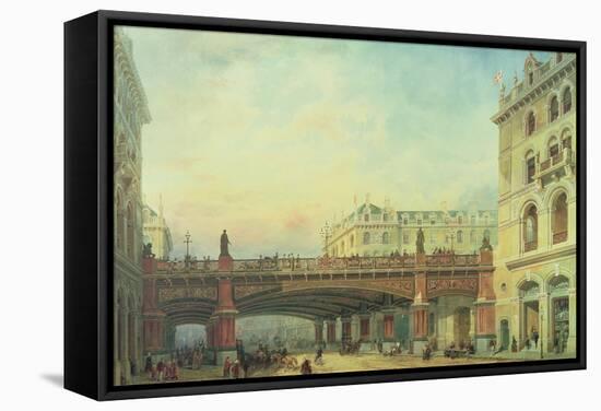 Holborn Viaduct, City of London-Ernest Crofts-Framed Stretched Canvas