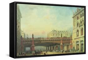 Holborn Viaduct, City of London-Ernest Crofts-Framed Stretched Canvas