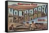 Holbrook, Arizona - Large Letter Scenes-Lantern Press-Framed Stretched Canvas
