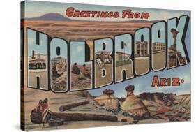 Holbrook, Arizona - Large Letter Scenes-Lantern Press-Stretched Canvas