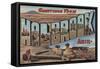 Holbrook, Arizona - Large Letter Scenes-Lantern Press-Framed Stretched Canvas