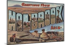 Holbrook, Arizona - Large Letter Scenes-Lantern Press-Mounted Art Print