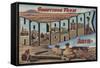 Holbrook, Arizona - Large Letter Scenes-Lantern Press-Framed Stretched Canvas