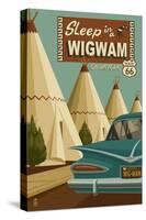 Holbrook, Arizona - Route 66 - Wigwam Village Motel-Lantern Press-Stretched Canvas