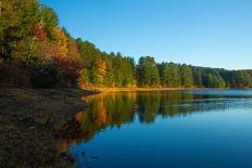 Placid Fall Scene at Buckingham Reservoir in Glastonbury, Connecticut.-Holcy-Photographic Print