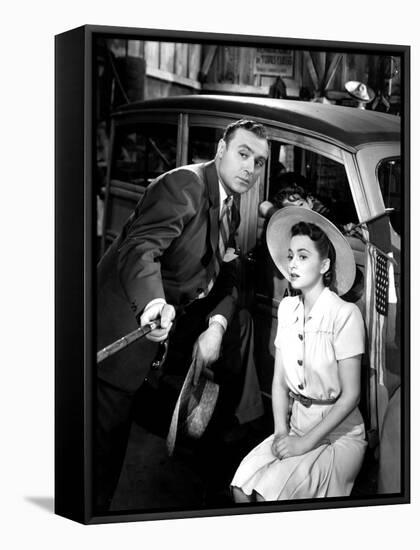 Hold Back The Dawn, Charles Boyer, Olivia Dehavilland, 1941-null-Framed Stretched Canvas