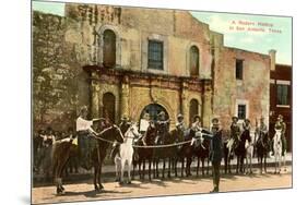 Hold-Up Re-enactment, Alamo, San Antonio, Texas-null-Mounted Art Print