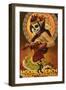 Holden Beach, North Carolina - Day of the Dead Marionettes-Lantern Press-Framed Art Print