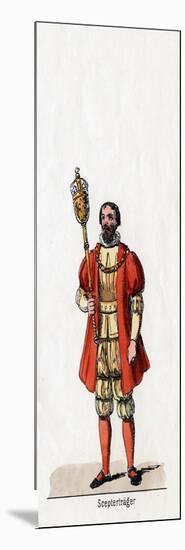 Holder of a Sceptre, Costume Design for Shakespeare's Play, Henry VIII, 19th Century-null-Mounted Giclee Print