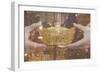 Holding Chinese New Year Gold Ingot, Night City View-XiXinXing-Framed Photographic Print