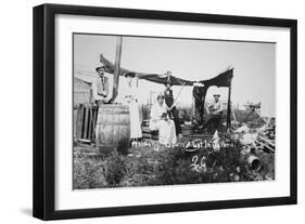 Holding Down a Lot at Guthrie, 1889 (B/W Photo)-American Photographer-Framed Giclee Print