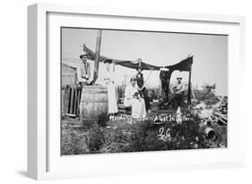 Holding Down a Lot at Guthrie, 1889 (B/W Photo)-American Photographer-Framed Giclee Print