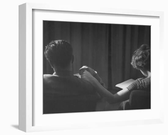 Holding Hands is a Symbol of Happy Marriage-Nina Leen-Framed Photographic Print