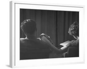 Holding Hands is a Symbol of Happy Marriage-Nina Leen-Framed Photographic Print