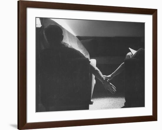 Holding Hands Is a Symbol of Happy Marriage-Nina Leen-Framed Photographic Print