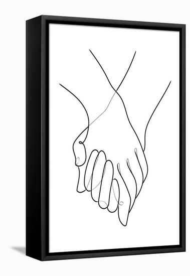 Holding Hands Lines-1x Studio II-Framed Stretched Canvas