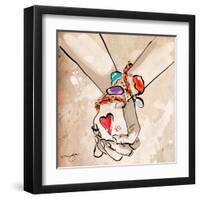 Holding Hands-Jodi Pedri-Framed Art Print