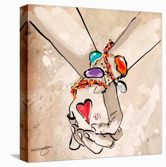 Holding Hands-Jodi Pedri-Stretched Canvas