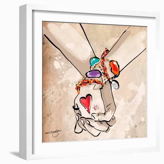 Holding Hands-Jodi Pedri-Framed Art Print