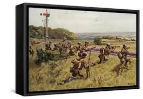 Holding the Railway-William Barnes Wollen-Framed Stretched Canvas