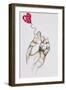 Holding You, 1996 (Pen & W/C on Paper)-Stevie Taylor-Framed Giclee Print