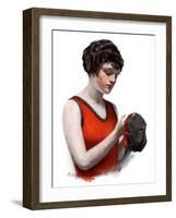 "Hole in Bathing Cap,"August 4, 1923-Charles A. MacLellan-Framed Premium Giclee Print