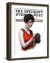 "Hole in Bathing Cap," Saturday Evening Post Cover, August 4, 1923-Charles A. MacLellan-Framed Premium Giclee Print