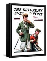 "Hole in One," Saturday Evening Post Cover, September 11, 1926-Lawrence Toney-Framed Stretched Canvas