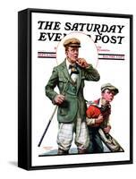 "Hole in One," Saturday Evening Post Cover, September 11, 1926-Lawrence Toney-Framed Stretched Canvas