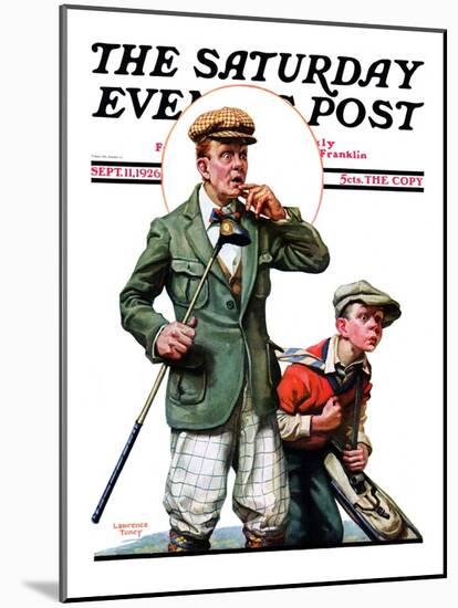 "Hole in One," Saturday Evening Post Cover, September 11, 1926-Lawrence Toney-Mounted Premium Giclee Print