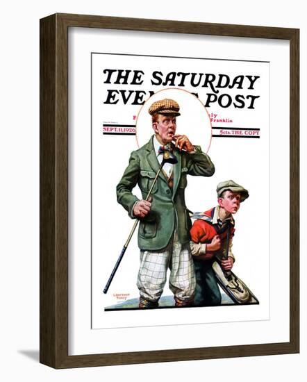 "Hole in One," Saturday Evening Post Cover, September 11, 1926-Lawrence Toney-Framed Giclee Print