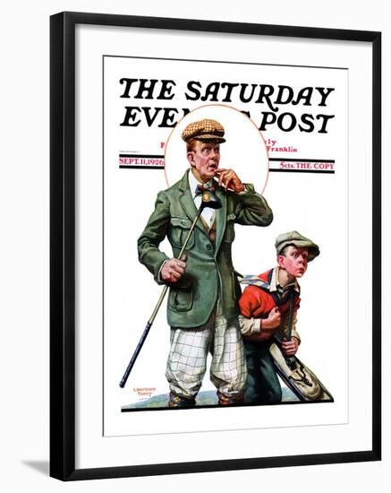 "Hole in One," Saturday Evening Post Cover, September 11, 1926-Lawrence Toney-Framed Giclee Print