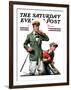 "Hole in One," Saturday Evening Post Cover, September 11, 1926-Lawrence Toney-Framed Giclee Print