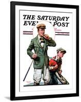 "Hole in One," Saturday Evening Post Cover, September 11, 1926-Lawrence Toney-Framed Giclee Print