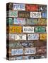 Hole in the Rock Tourist Shop With Old License Plates, Moab, Utah, USA-Walter Bibikow-Stretched Canvas