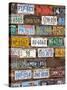 Hole in the Rock Tourist Shop With Old License Plates, Moab, Utah, USA-Walter Bibikow-Stretched Canvas