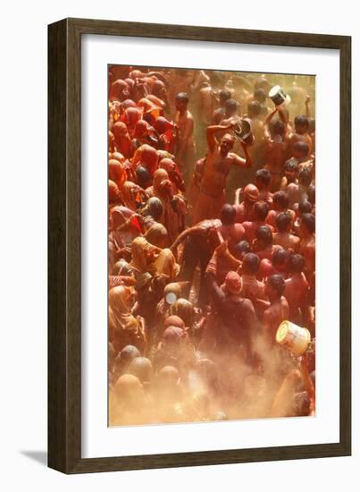 Holi Celebration in Dauji Temple, Dauji, Uttar Pradesh, India, Asia-Godong-Framed Photographic Print