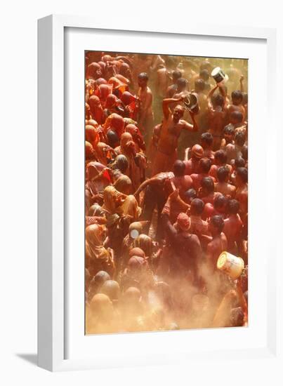 Holi Celebration in Dauji Temple, Dauji, Uttar Pradesh, India, Asia-Godong-Framed Photographic Print