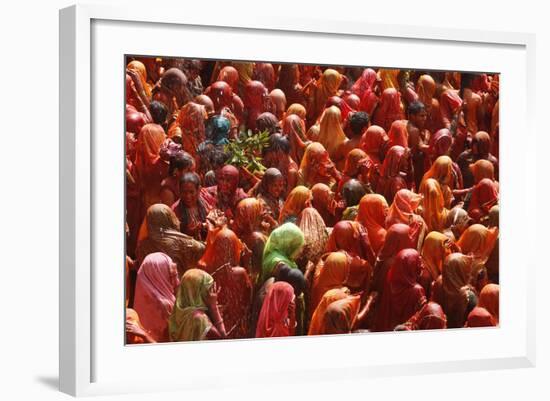 Holi Celebration in Dauji Temple, Dauji, Uttar Pradesh, India, Asia-Godong-Framed Photographic Print