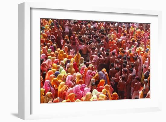 Holi Celebration in Dauji Temple, Dauji, Uttar Pradesh, India, Asia-Godong-Framed Photographic Print