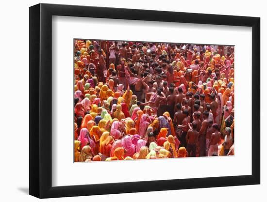 Holi Celebration in Dauji Temple, Dauji, Uttar Pradesh, India, Asia-Godong-Framed Photographic Print