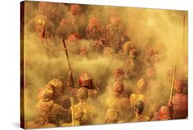 Holi Festival, Nandgaon, India-ClickAlps-Stretched Canvas
